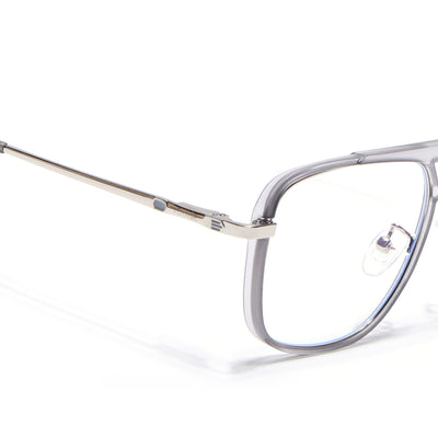 Voyage Silver & Grey Wayfarer Eyeglasses for Men & Women (5013FMG6864-C6)
