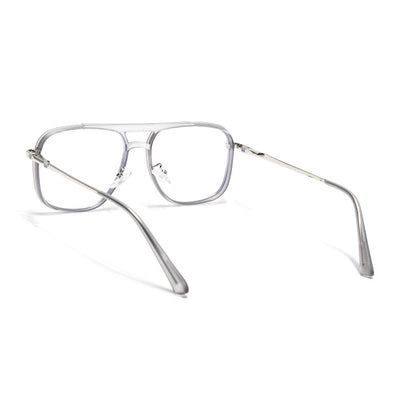 Voyage Silver & Grey Wayfarer Eyeglasses for Men & Women (5013FMG6864-C6)