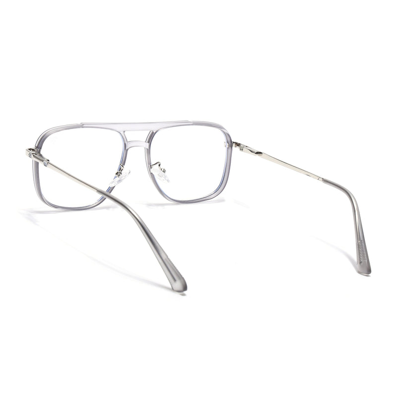 Voyage Silver & Grey Wayfarer Eyeglasses for Men & Women (5013FMG6864-C6)