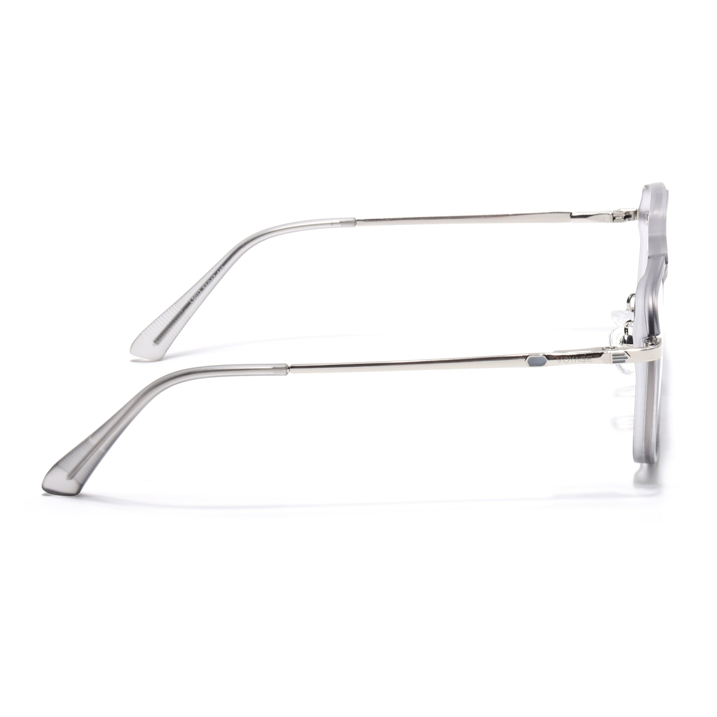 Voyage Silver & Grey Wayfarer Eyeglasses for Men & Women (5013FMG6864-C6)