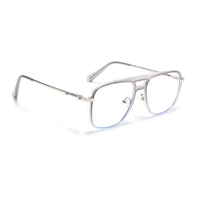 Voyage Silver & Transparent Wayfarer Eyeglasses for Men & Women (5013FMG6865-C7)