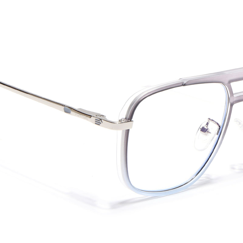 Voyage Silver & Transparent Wayfarer Eyeglasses for Men & Women (5013FMG6865-C7)