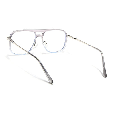 Voyage Silver & Transparent Wayfarer Eyeglasses for Men & Women (5013FMG6865-C7)