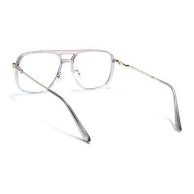 Voyage Silver & Transparent Wayfarer Eyeglasses for Men & Women (5013FMG6865-C7)