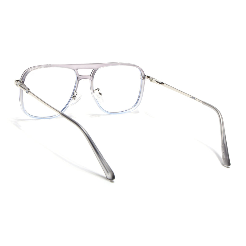 Voyage Silver & Transparent Wayfarer Eyeglasses for Men & Women (5013FMG6865-C7)