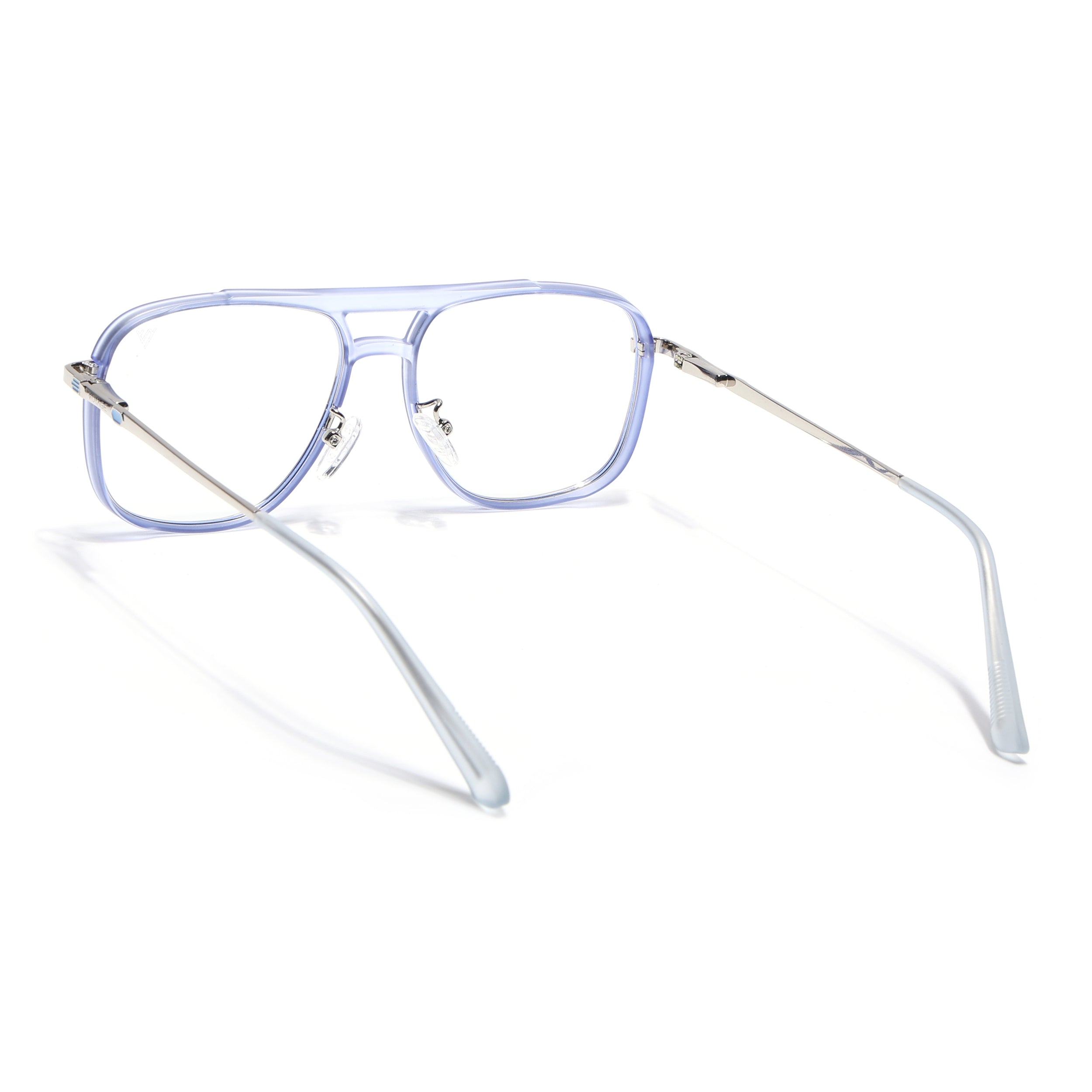 Voyage Silver & Purple Wayfarer Eyeglasses for Men & Women (5013FMG6866-C8)