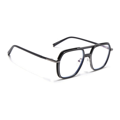 Voyage Grey & Black Wayfarer Eyeglasses for Men & Women (5014FMG6867-C1)