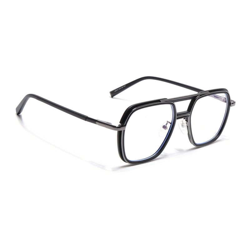 Voyage Grey & Black Wayfarer Eyeglasses for Men & Women (5014FMG6867-C1)