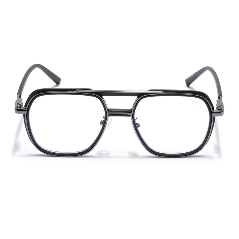 Voyage Grey & Black Wayfarer Eyeglasses for Men & Women (5014FMG6867-C1)