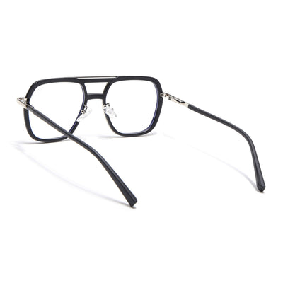 Voyage Silver & Black Wayfarer Eyeglasses for Men & Women (5014FMG6868-C2)