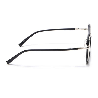 Voyage Silver & Black Wayfarer Eyeglasses for Men & Women (5014FMG6868-C2)