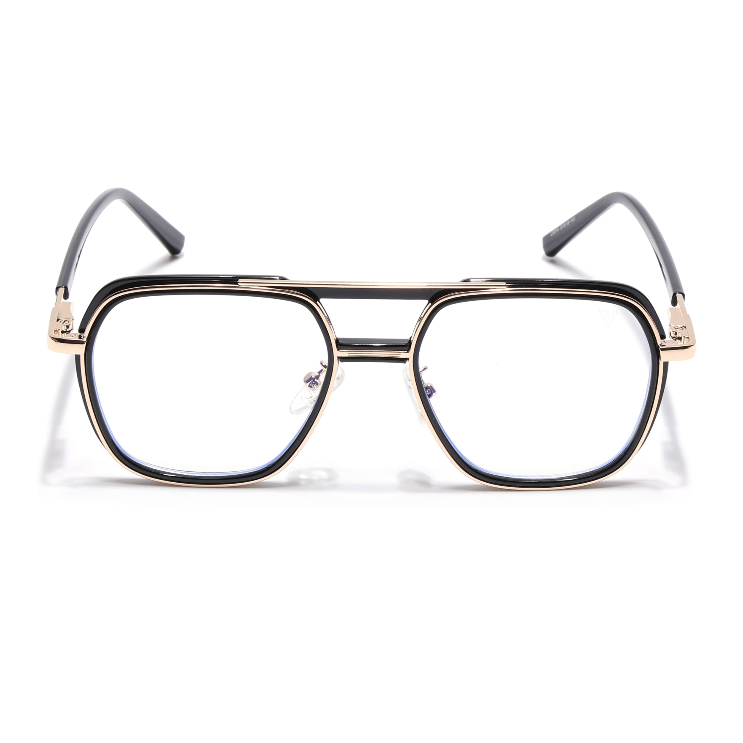 Voyage Golden & Black Wayfarer Eyeglasses for Men & Women (5014FMG6869-C3)