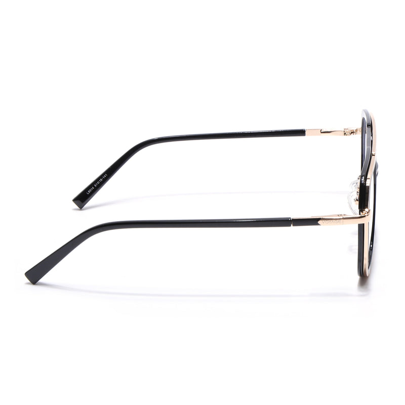 Voyage Golden & Black Wayfarer Eyeglasses for Men & Women (5014FMG6869-C3)