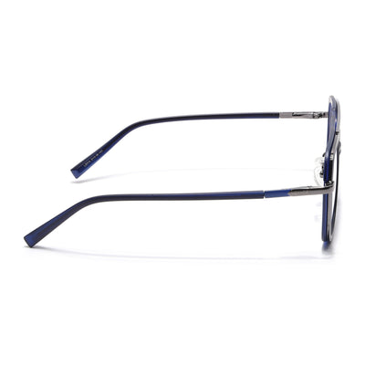 Voyage Grey & Blue Wayfarer Eyeglasses for Men & Women (5014FMG6870-C4)