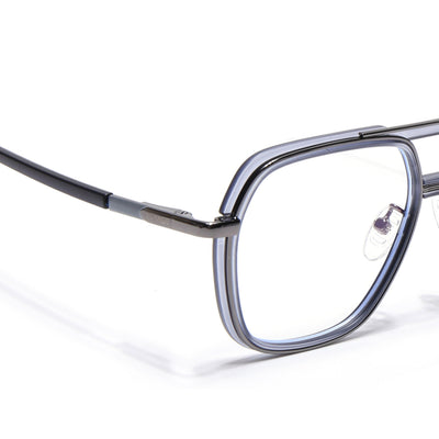 Voyage Grey Wayfarer Eyeglasses for Men & Women (5014FMG6871-C5)