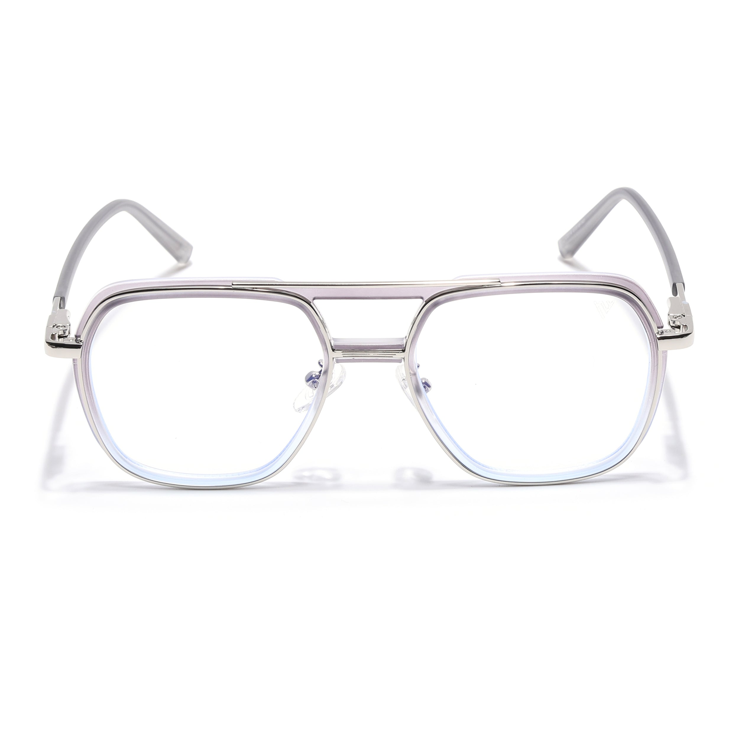 Voyage Silver & Grey Wayfarer Eyeglasses for Men & Women (5014FMG6872-C6)