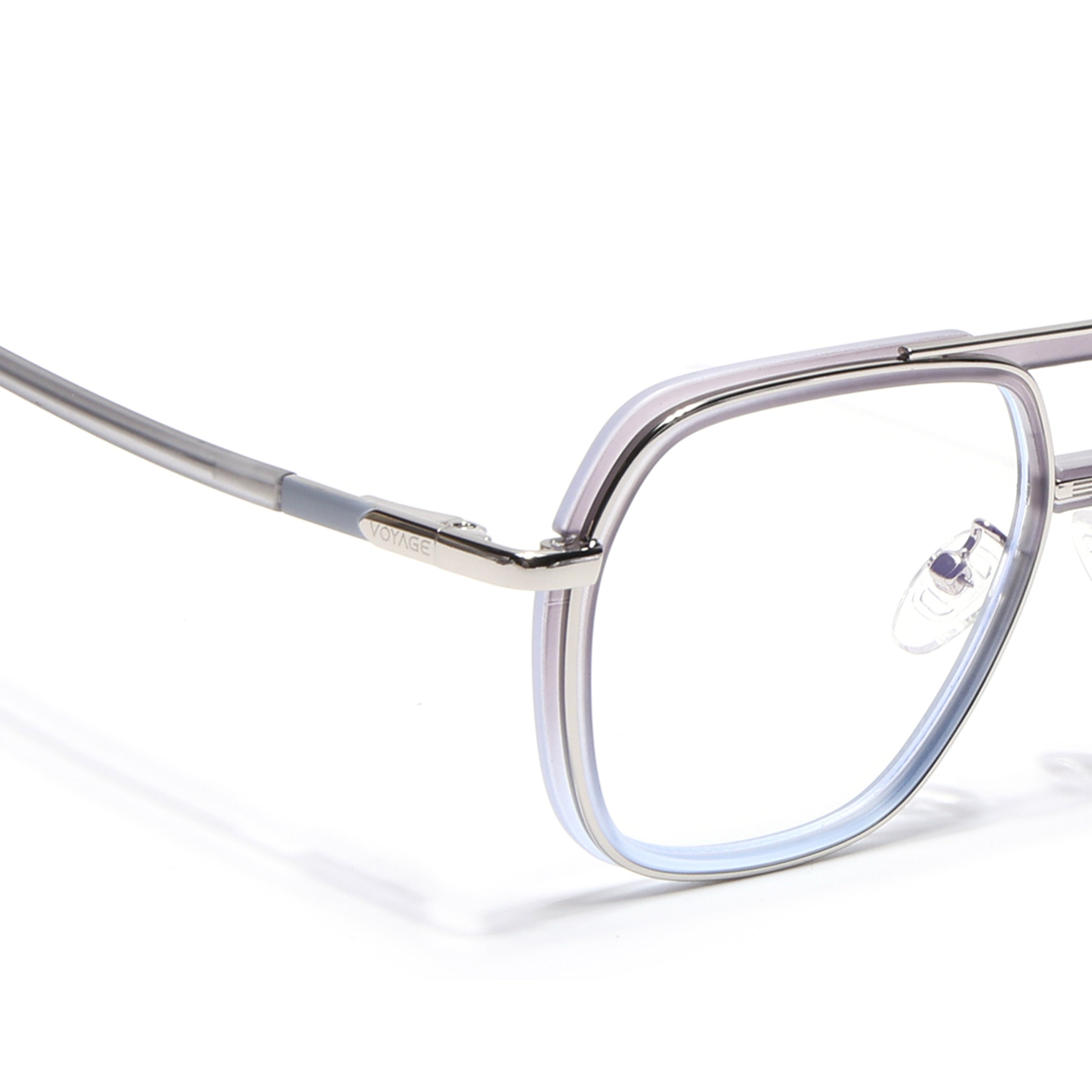 Voyage Silver & Grey Wayfarer Eyeglasses for Men & Women (5014FMG6872-C6)