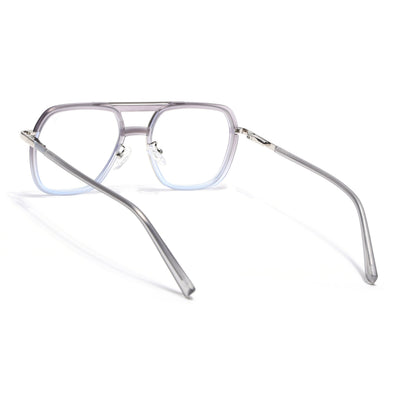 Voyage Silver & Grey Wayfarer Eyeglasses for Men & Women (5014FMG6872-C6)