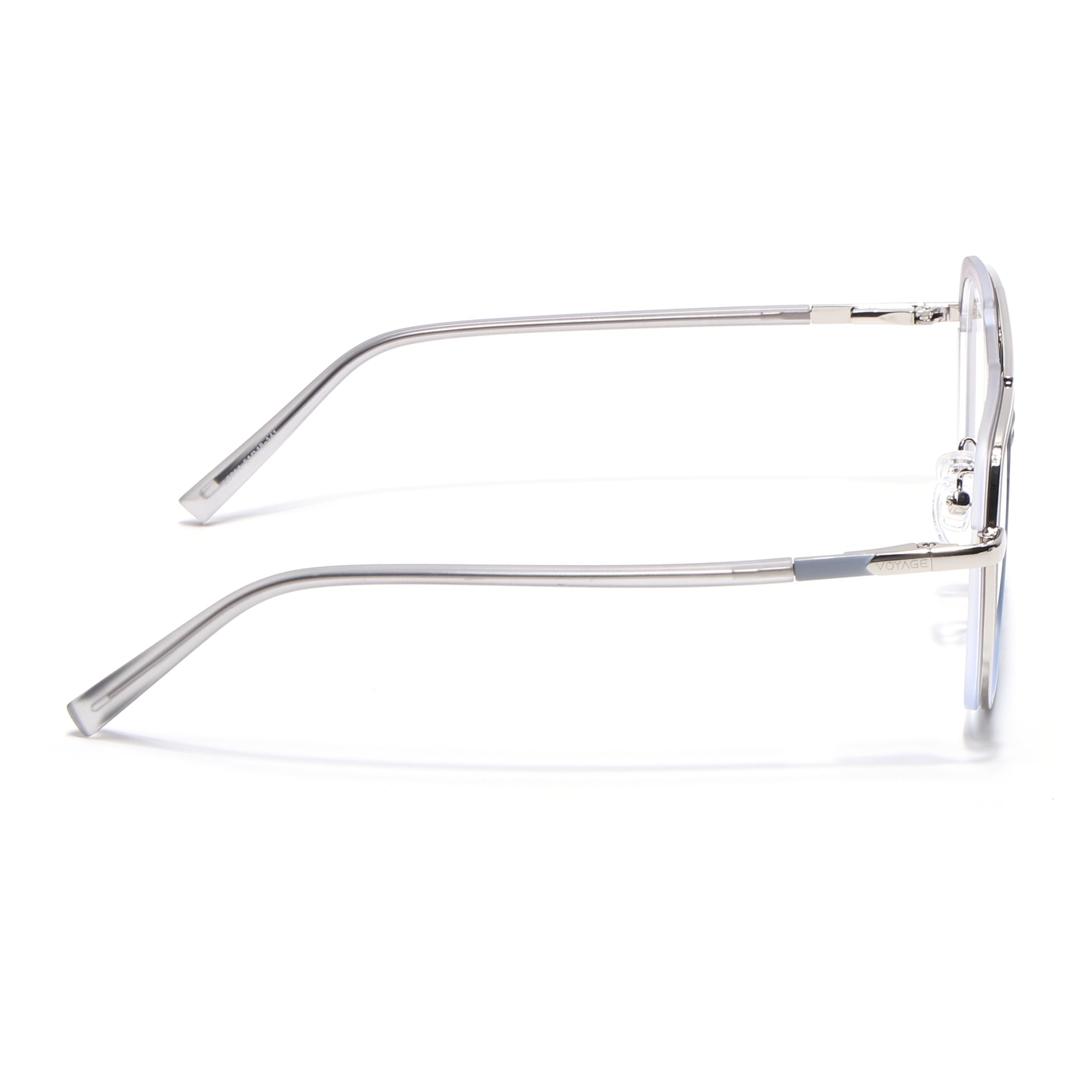 Voyage Silver & Grey Wayfarer Eyeglasses for Men & Women (5014FMG6872-C6)