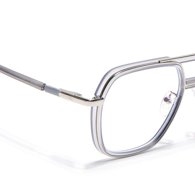 Voyage Silver & Transparent Wayfarer Eyeglasses for Men & Women (5014FMG6873-C7)