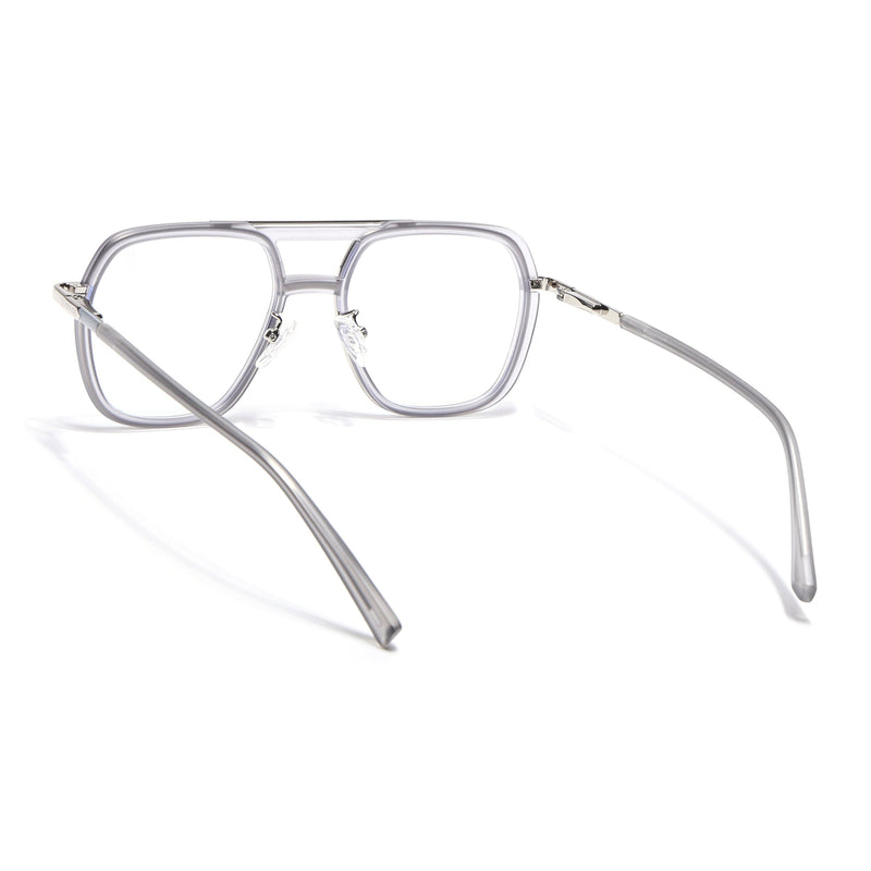 Voyage Silver & Transparent Wayfarer Eyeglasses for Men & Women (5014FMG6873-C7)