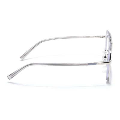 Voyage Silver & Transparent Wayfarer Eyeglasses for Men & Women (5014FMG6873-C7)