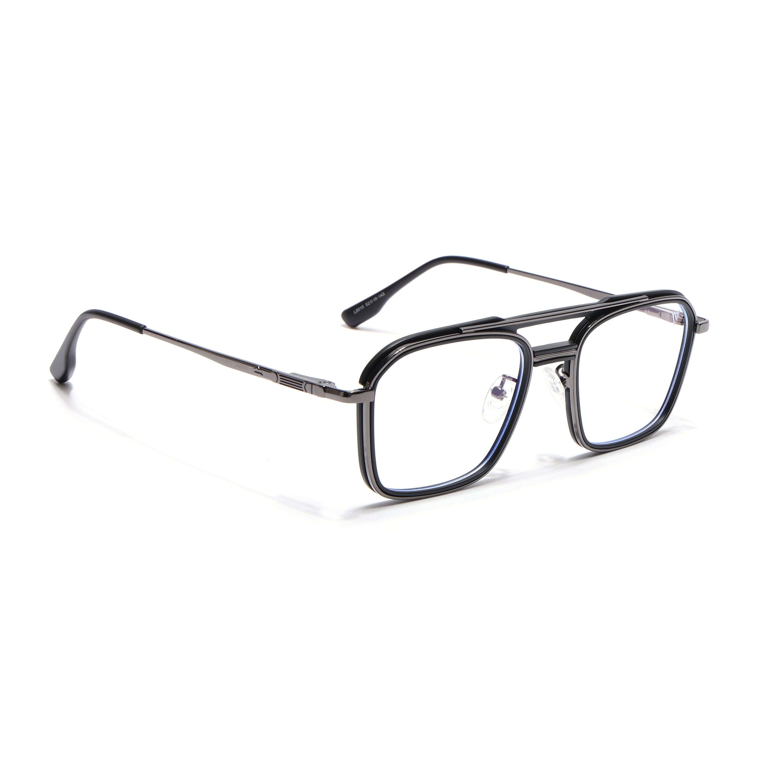 Voyage Grey & Black Wayfarer Eyeglasses for Men & Women (5015FMG6875-C1)