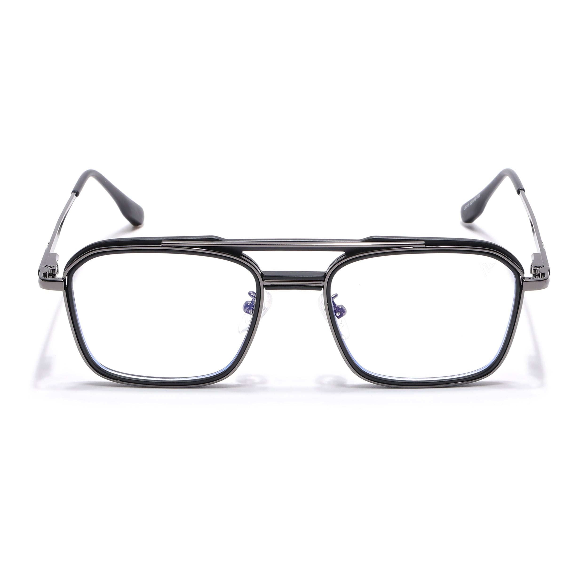 Voyage Grey & Black Wayfarer Eyeglasses for Men & Women (5015FMG6875-C1)