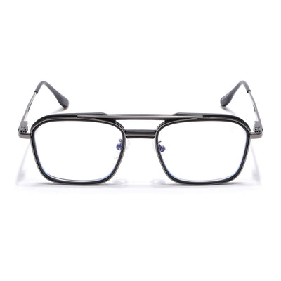 Voyage Grey & Black Wayfarer Eyeglasses for Men & Women (5015FMG6875-C1)