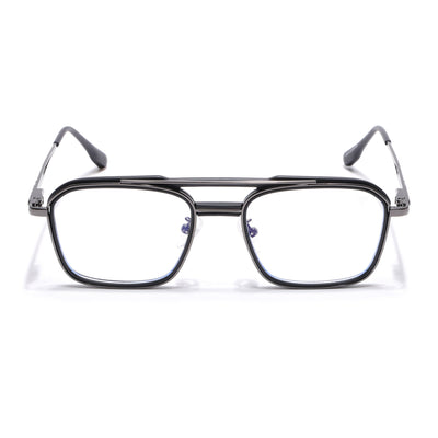 Voyage Grey & Black Wayfarer Eyeglasses for Men & Women (5015FMG6875-C1)