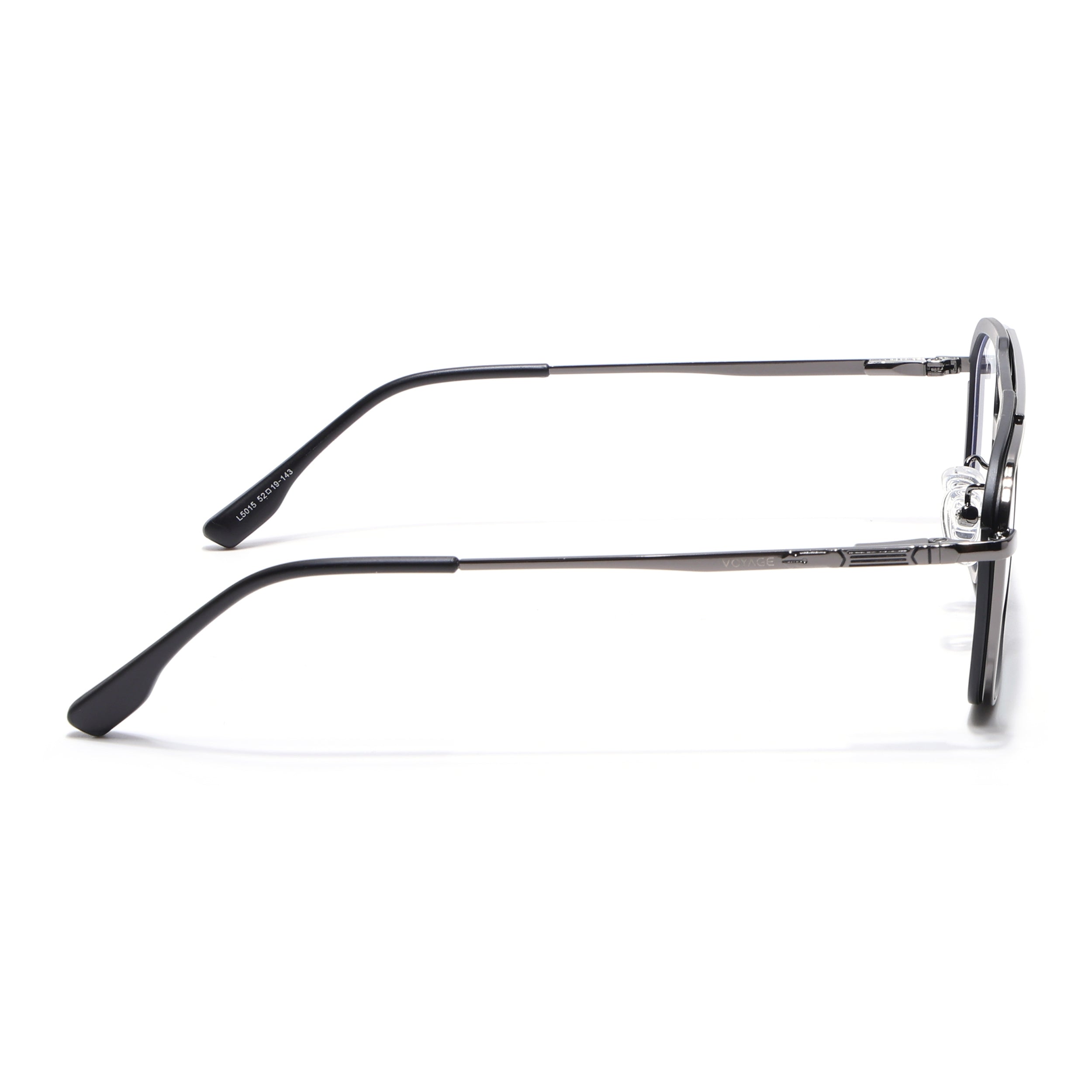 Voyage Grey & Black Wayfarer Eyeglasses for Men & Women (5015FMG6875-C1)