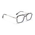 Voyage Silver & Black Wayfarer Eyeglasses for Men & Women (5015FMG6876-C2)