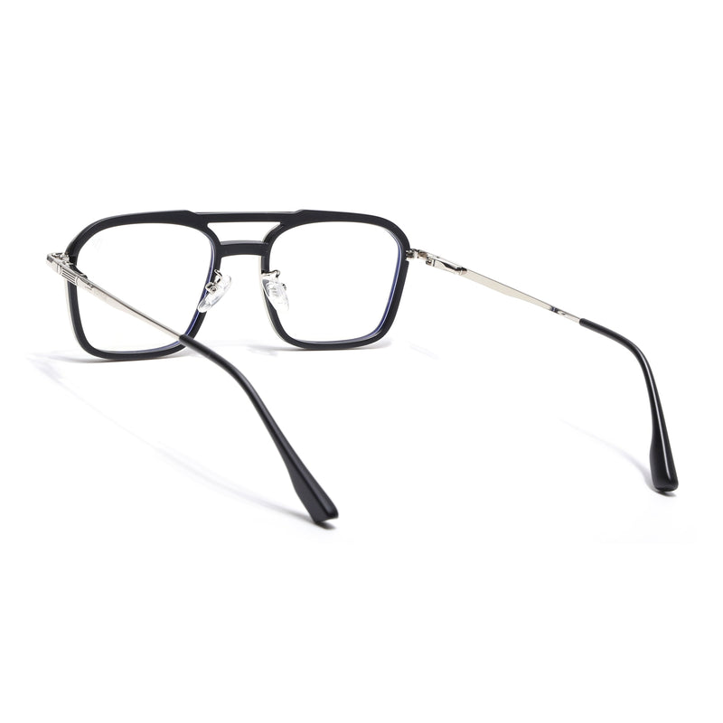 Voyage Silver & Black Wayfarer Eyeglasses for Men & Women (5015FMG6876-C2)