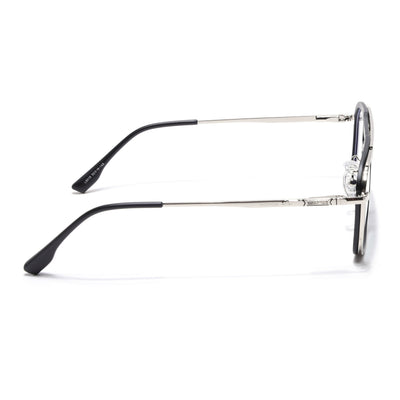 Voyage Silver & Black Wayfarer Eyeglasses for Men & Women (5015FMG6876-C2)