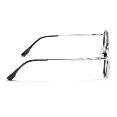 Voyage Silver & Black Wayfarer Eyeglasses for Men & Women (5015FMG6876-C2)