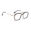 Voyage Golden & Black Wayfarer Eyeglasses for Men & Women (5015FMG6877-C3)