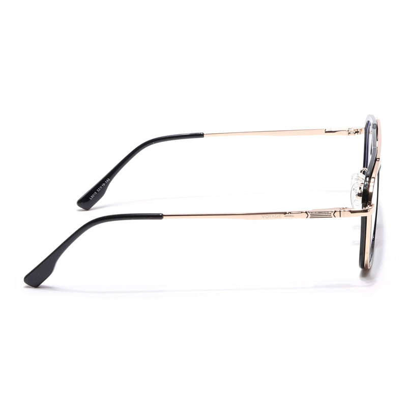 Voyage Golden & Black Wayfarer Eyeglasses for Men & Women (5015FMG6877-C3)