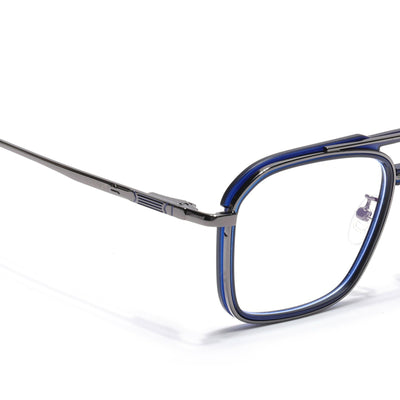 Voyage Grey & Blue Wayfarer Eyeglasses for Men & Women (5015FMG6878-C4)