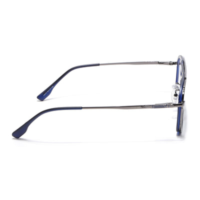 Voyage Grey & Blue Wayfarer Eyeglasses for Men & Women (5015FMG6878-C4)