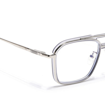 Voyage Silver & Grey Wayfarer Eyeglasses for Men & Women (5015FMG6880-C6)