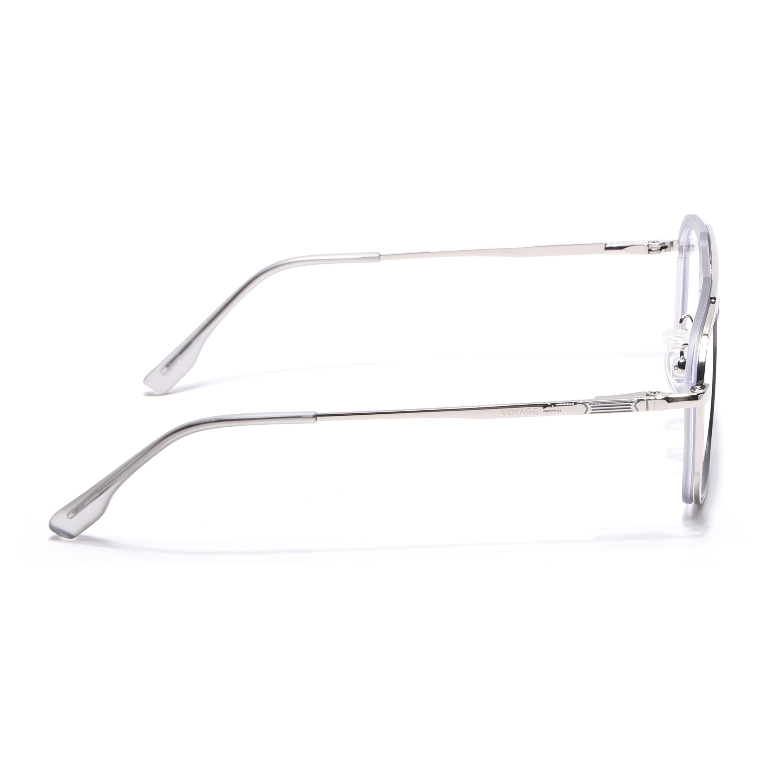 Voyage Silver & Grey Wayfarer Eyeglasses for Men & Women (5015FMG6880-C6)
