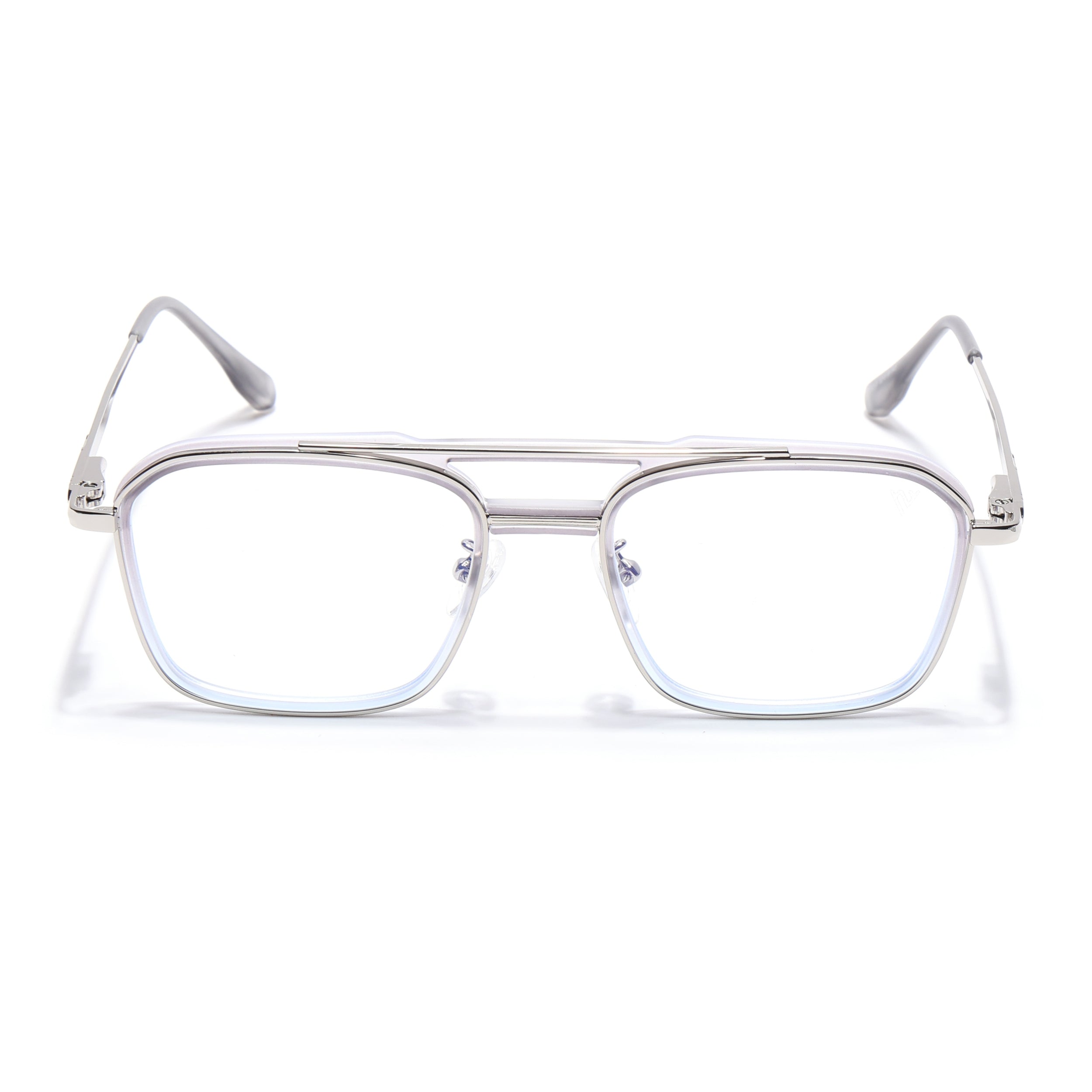 Voyage Silver & Transparent Wayfarer Eyeglasses for Men & Women (5015FMG6881-C7)