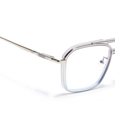 Voyage Silver & Transparent Wayfarer Eyeglasses for Men & Women (5015FMG6881-C7)