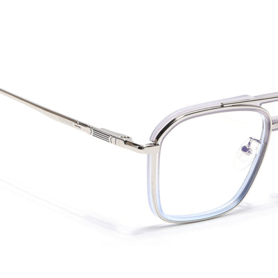 Voyage Silver & Transparent Wayfarer Eyeglasses for Men & Women (5015FMG6881-C7)