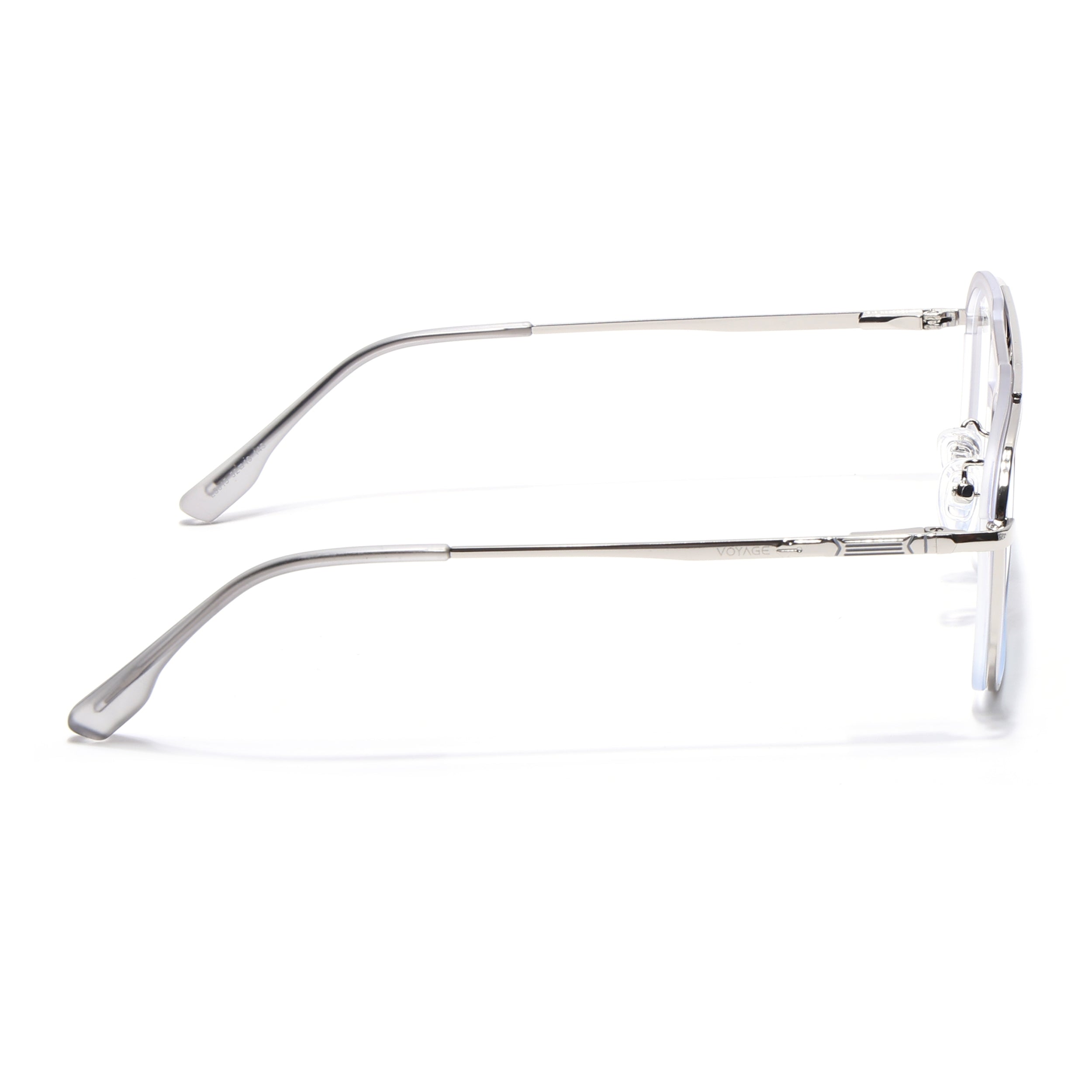 Voyage Silver & Transparent Wayfarer Eyeglasses for Men & Women (5015FMG6881-C7)