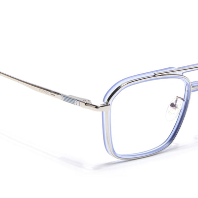 Voyage Silver & Purple Wayfarer Eyeglasses for Men & Women (5015FMG6882-C8)
