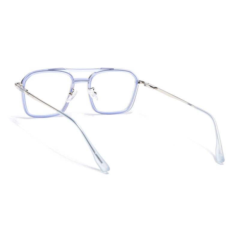 Voyage Silver & Purple Wayfarer Eyeglasses for Men & Women (5015FMG6882-C8)
