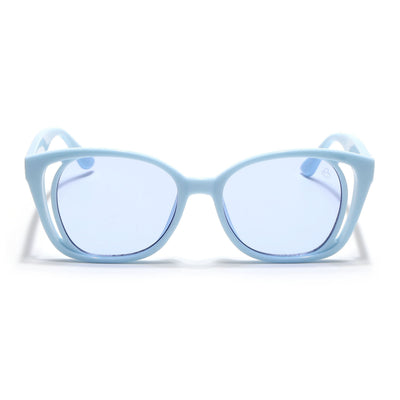 Eyejack Sky Blue Round Sunglasses for Women (5082CL1222)