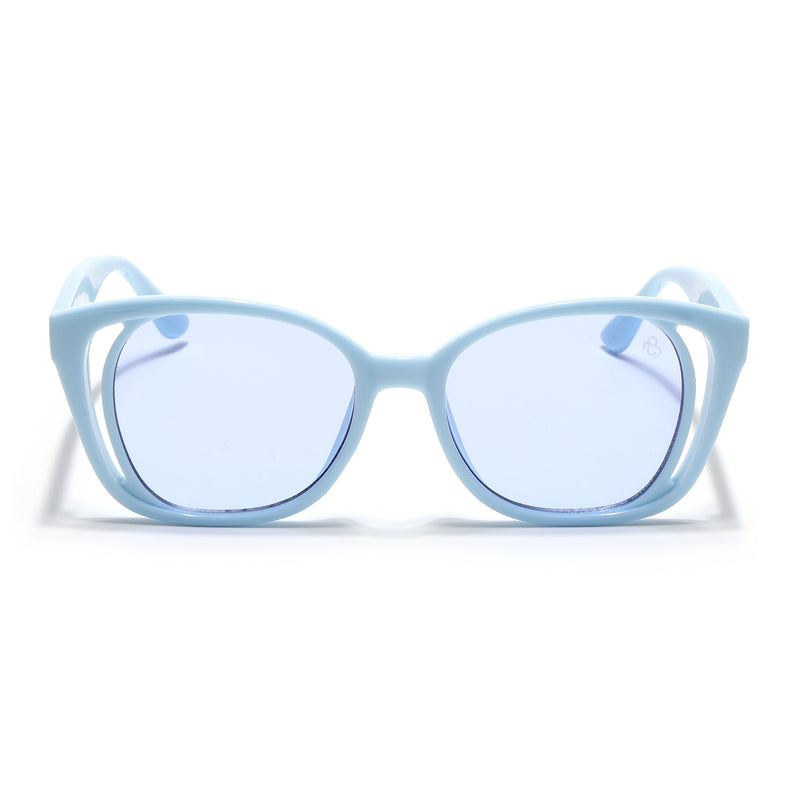 Eyejack Sky Blue Round Sunglasses for Women (5082CL1222)