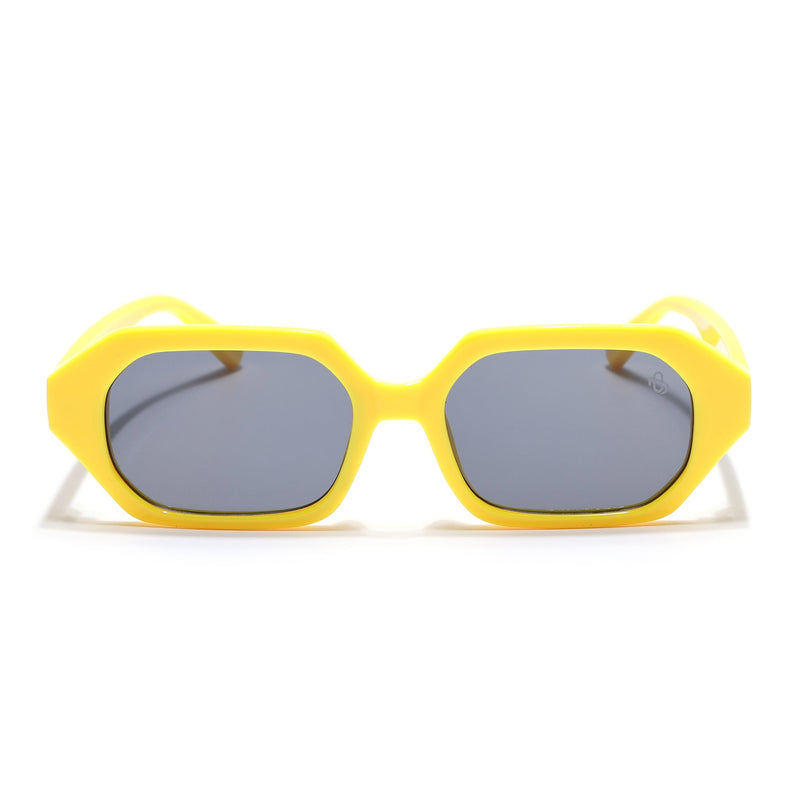 Eyejack Yellow Square Sunglasses for Men & Women (5088CL1257)